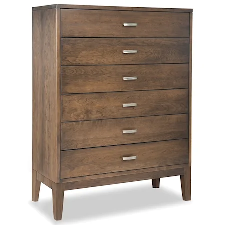 Solid Wood Chest with 6 Six Soft Close Drawers